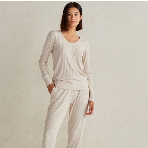 HAVEN Sleepwear, Size XXL, Wide Rib Modal Top in Fawn Heather, NWTag + Mfg Pkg - Picture 7 of 7